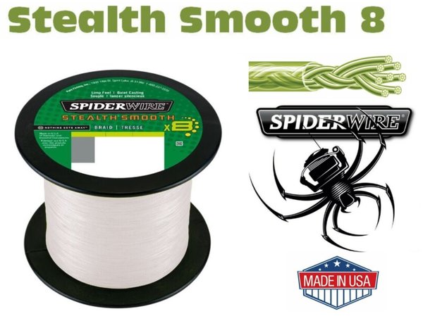Spider Wire Stealth® Smooth x8 PE Braid Translucent je 25m